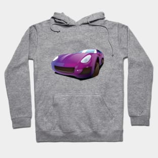 Fast Purple Sports car Hoodie